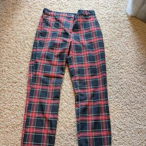 Zara Red plaid size small pants